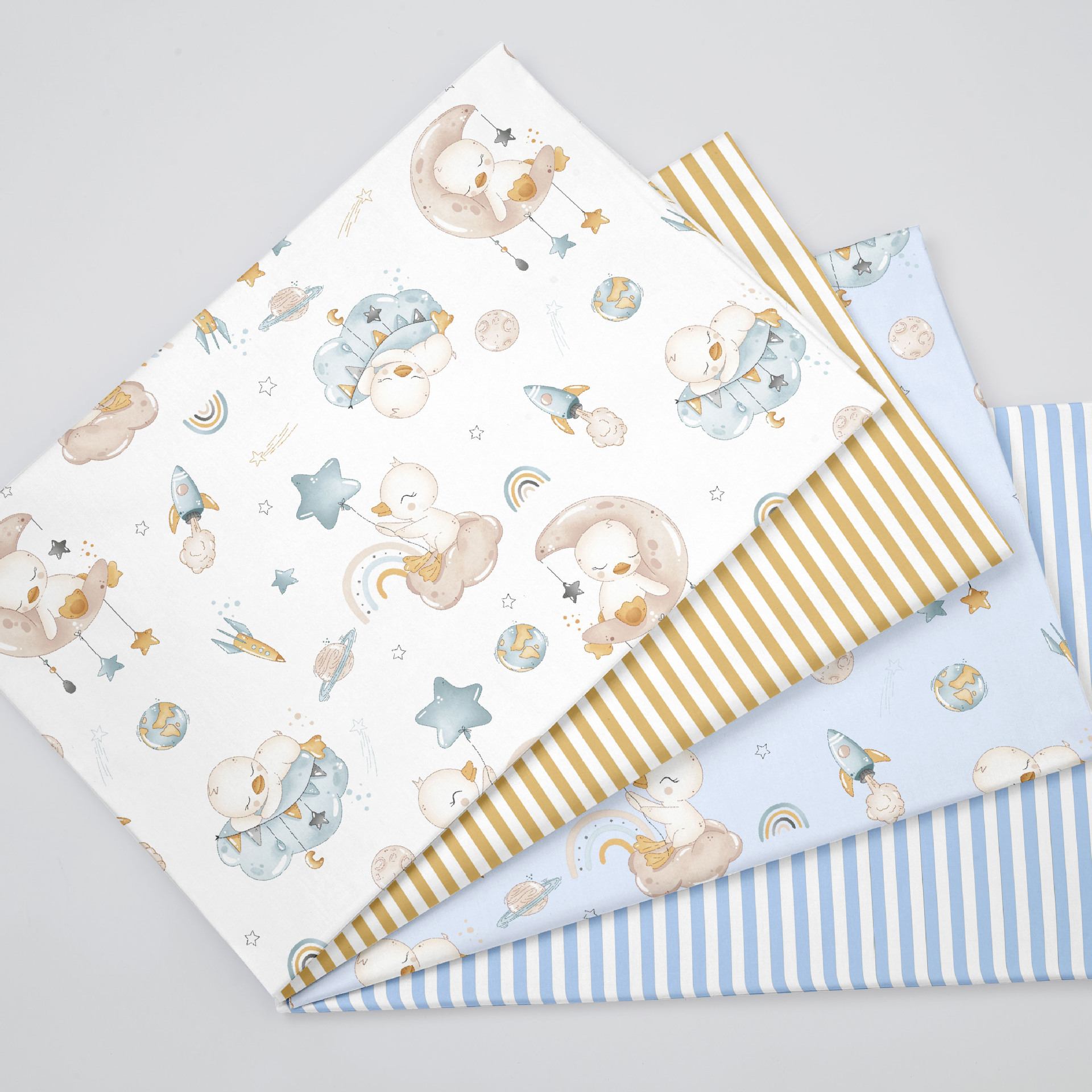 Wholesale supply of 133*72 twill printed fabric, cartoon print, 40-count cotton cloth, 1.6 meters wide