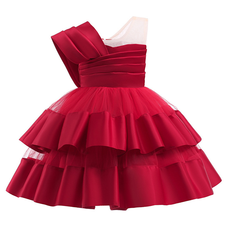 Picture of Girl's Western-style Birthday Princess Dress Poncho Children's High-end Evening Dress Girl's Host Piano Performance Dress