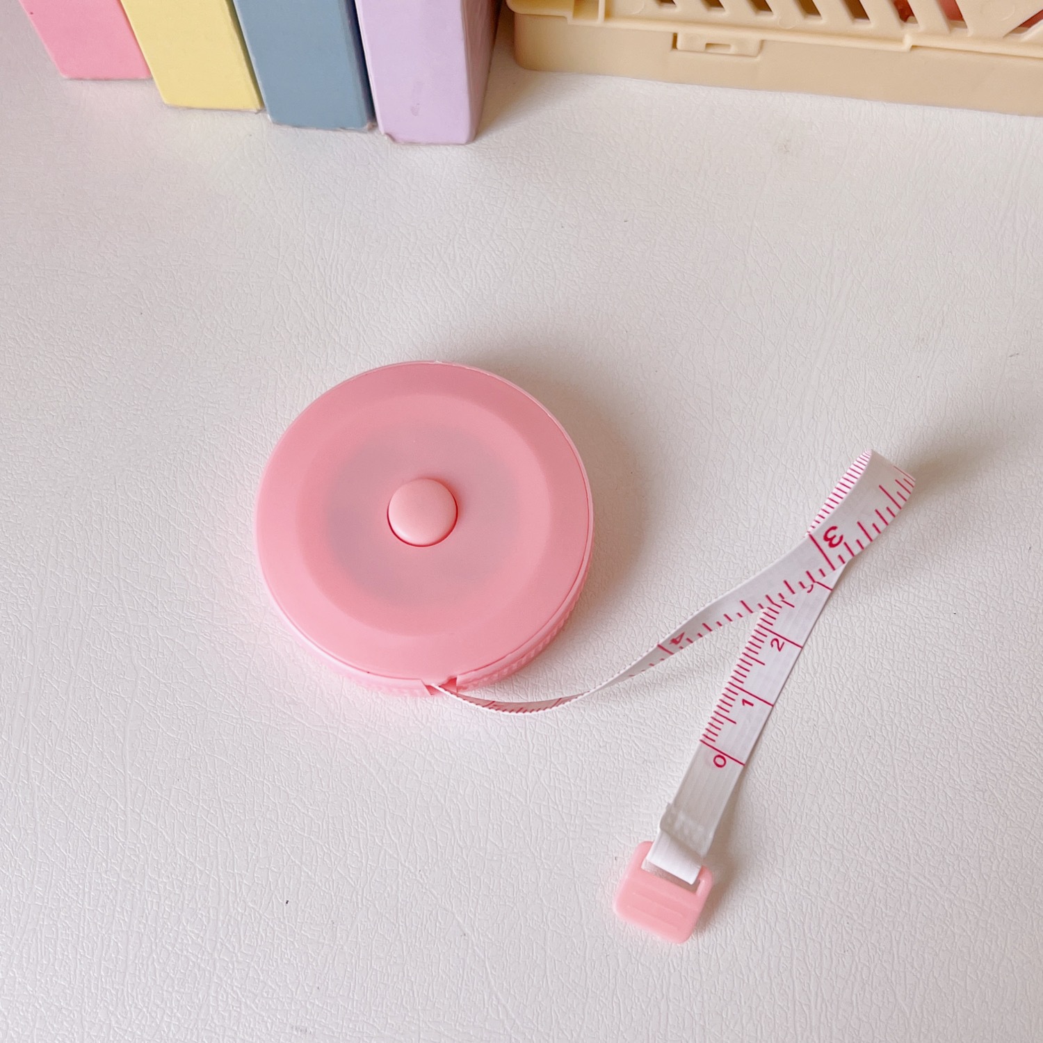 Picture of Mini portable tape measure measuring clothes 1.5m tape measure waist circumference hip circumference cute cartoon measuring three circumference ruler soft ruler students