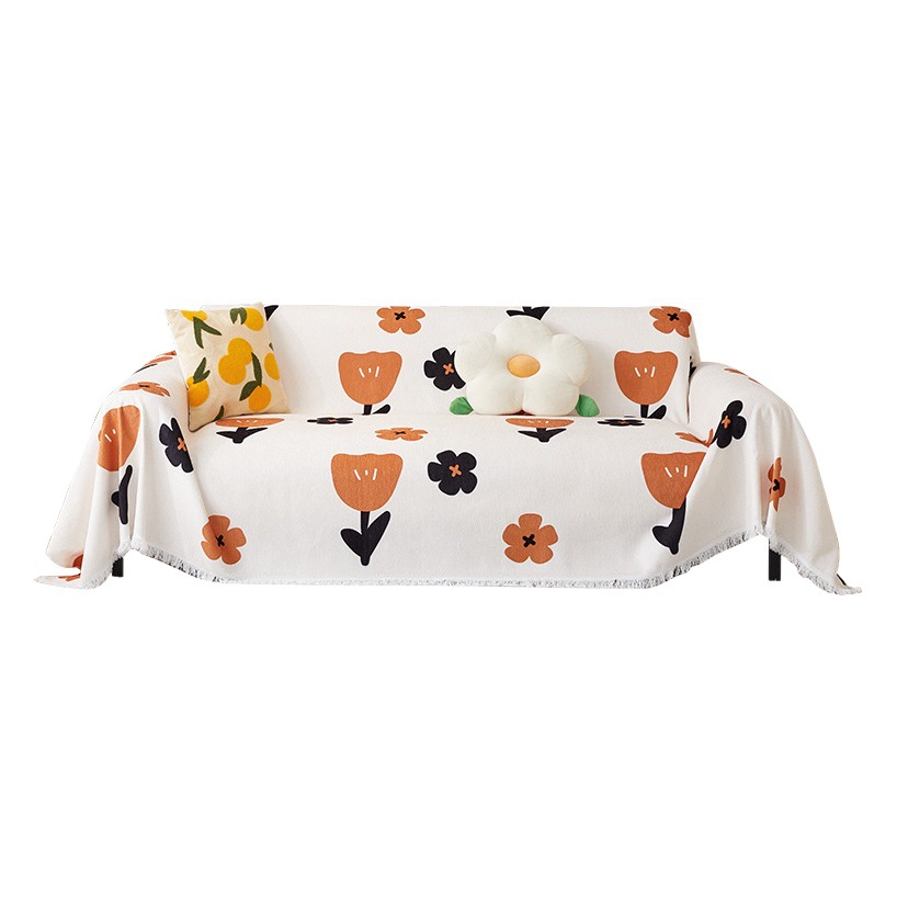 Sofa Cover Internet Popular Ins Sofa Cushion Cover Towel Anti-Cat Scratch Four Seasons Universal Sofa Cover Multi-Functional Non-Slip Cover Blanket