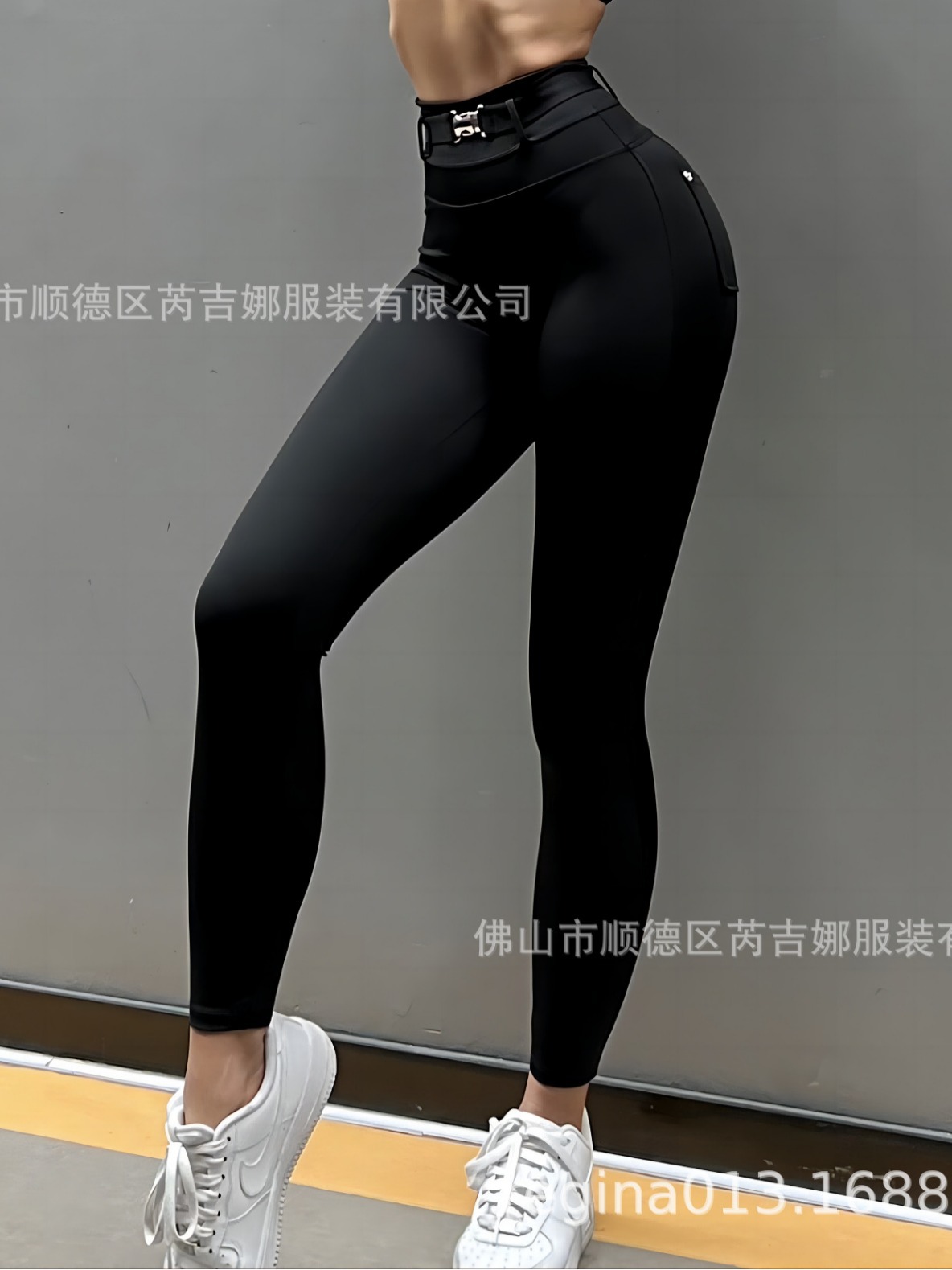 Cross-Border European and American Fitness Yoga Clothes Without Embarrassing Lines, Sports Tight Trousers for Women, Nude Peach Butt Lift, High Waist and Abdominal Control