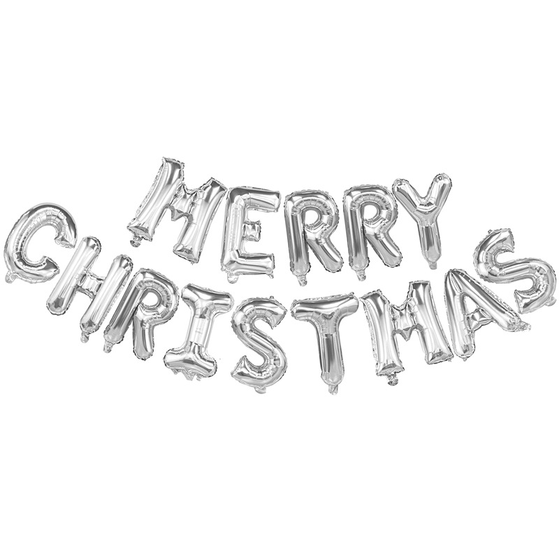 Picture of 16 inch Christmas balloon MERRYCHRISTMAS balloon Merry Christmas set cross border New Year decoration