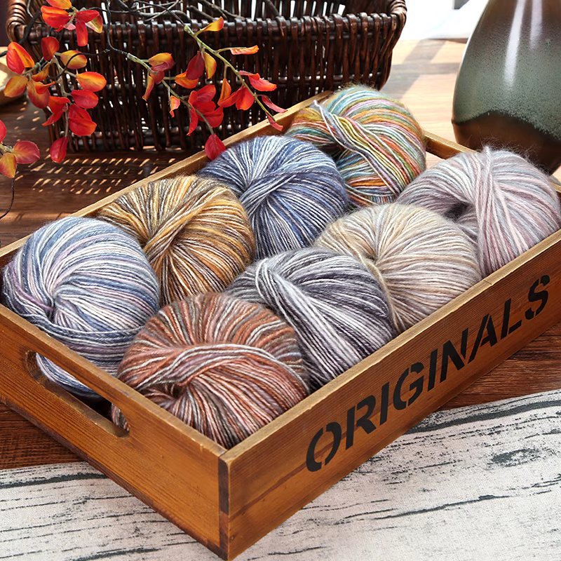 Picture of Cross-border camouflage cotton wool segment dyeing gradient cotton yarn handmade diy thick cotton wool wool wholesale