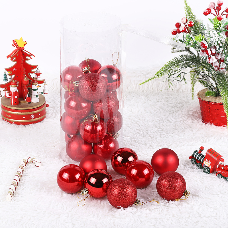 Picture of Christmas decorative ball electroplating plastic ball 3468CM barrel Christmas ball shopping mall ceiling Christmas tree pendant hanging ball