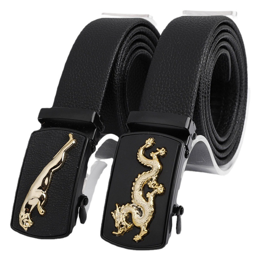 Belt Men's High-End Business Versatile Automatic Buckle Trouser Belt Trendy Men's Simple Fashion Casual Belt Wholesale