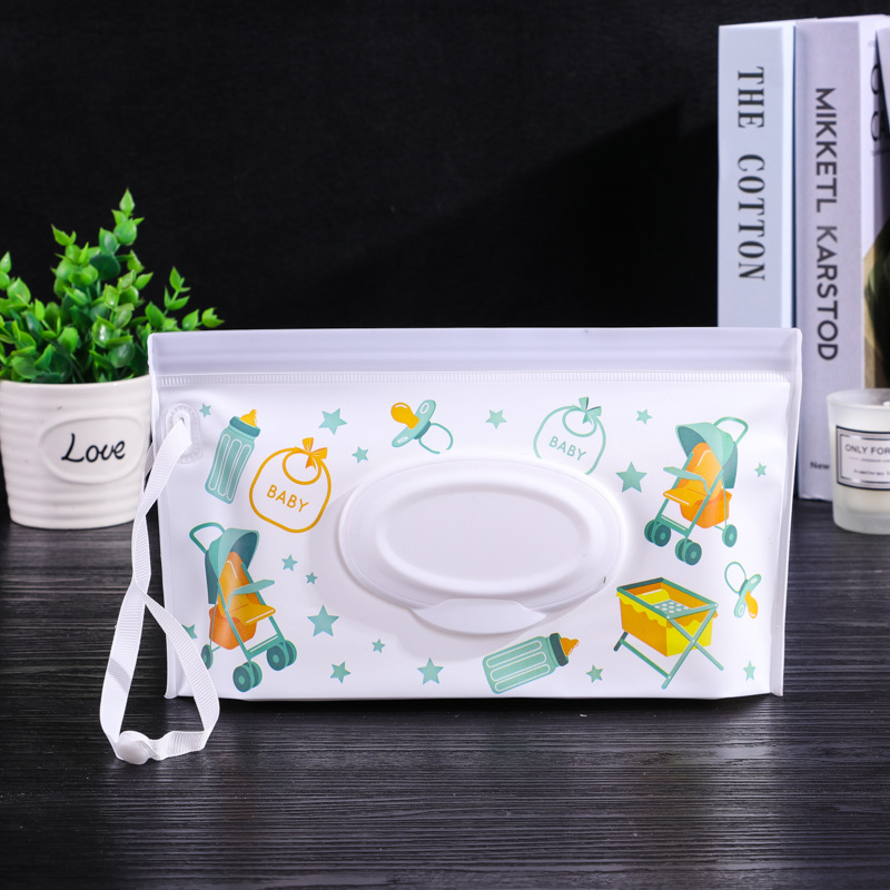 Spot eva baby wipes packaging bag wholesale customizable portable flip self-sealing wipes sub-bag