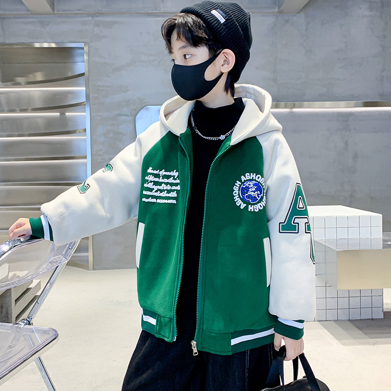 Picture of Boys' children's clothing spring coat baseball uniform 2023 new children's clothing spring and autumn large children's clothing foreign-style fried street clothes
