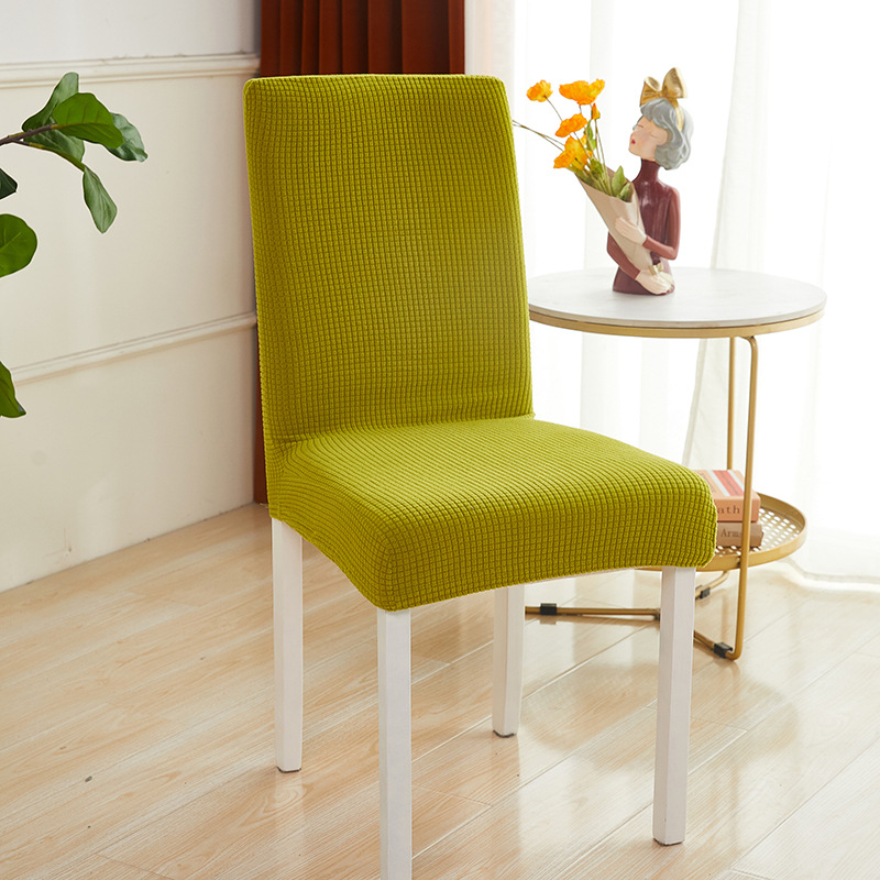 Picture of Plaid Polar Fleece Thickeneded One-Piece Elastic Hotel Restaurant Chair Cover Anti-Fouling Stool Cover Chair Cover