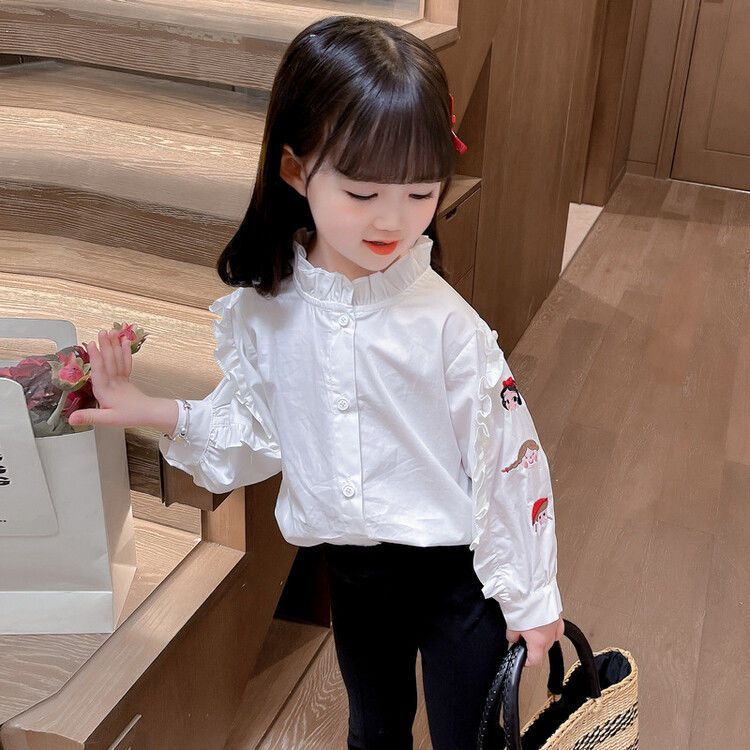 Picture of cuk girls fashionable college cartoon attire girls spring and autumn new western style princess style sweet shirt