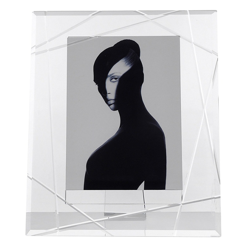 6 Inch 7 Inch Fashion Light Luxury Crystal Picture Frame Photo Rack Model Room Bedside Table Desk Photo Frame Table Ornaments