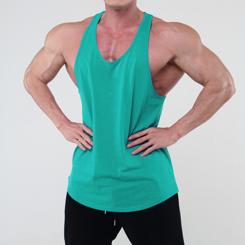 Picture of Trendy men's sports vest men's fashion brand summer solid color all-match sleeveless I-shaped running training clothes fitness clothes