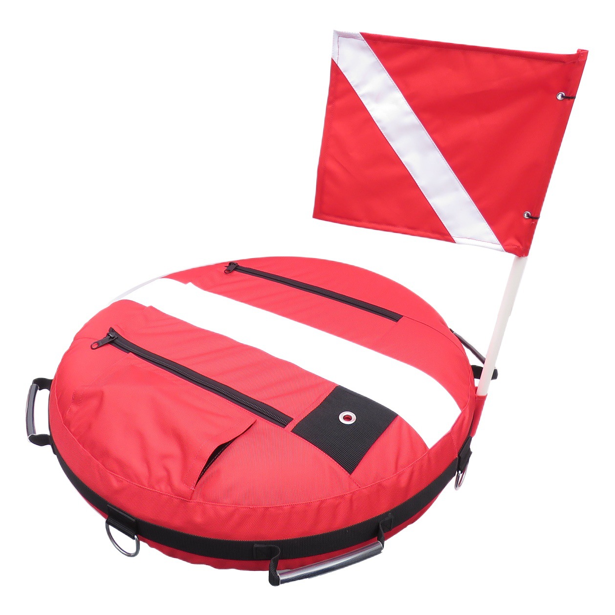 Snorkeling diving buoy floating ball free diving floating ball SMB round boat Sea signal ball with small flag