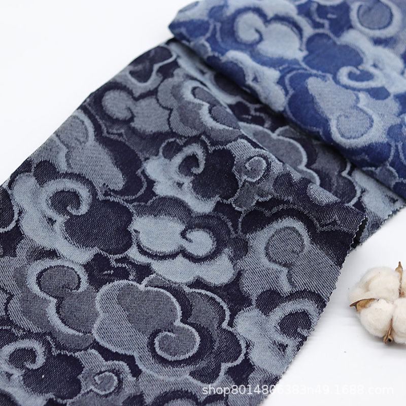 Picture of Factory Wholesale China Xiangyun Jacquard Denim Fabric Clothing Fabric Washed Thickened Pants Jacket Skirt