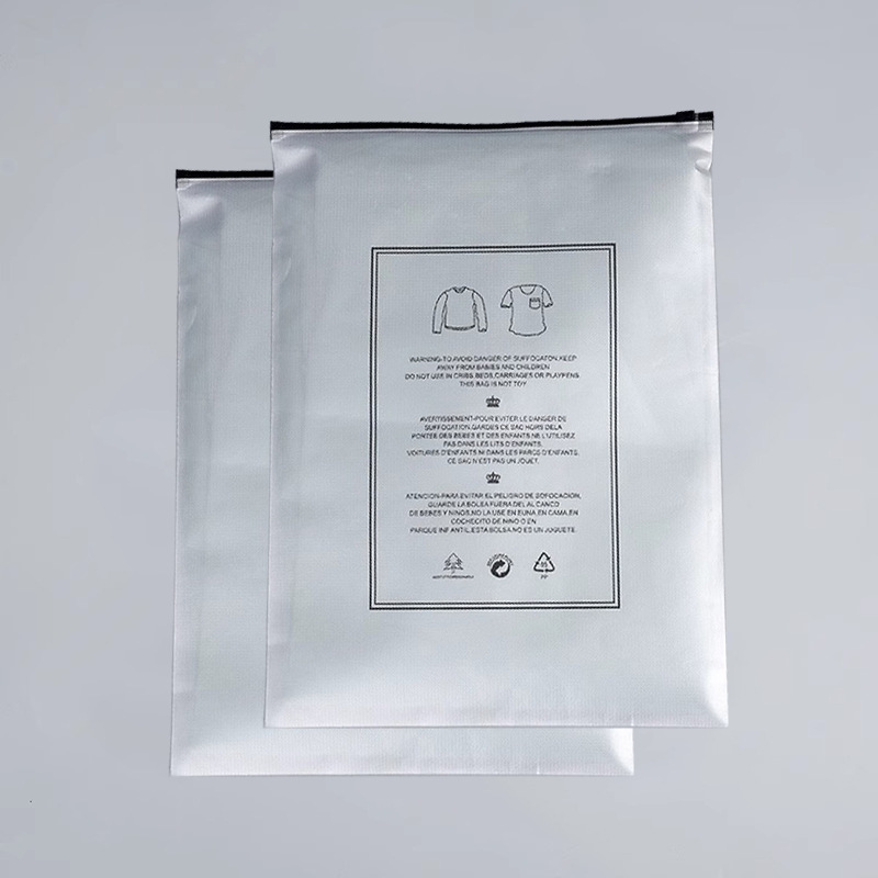 Gray Non-Slip Zipper Bag Universal Embossed Film Transparent Clothing Zipper Self-Sealing Bag Perforated Film Packaging Bag Clothing