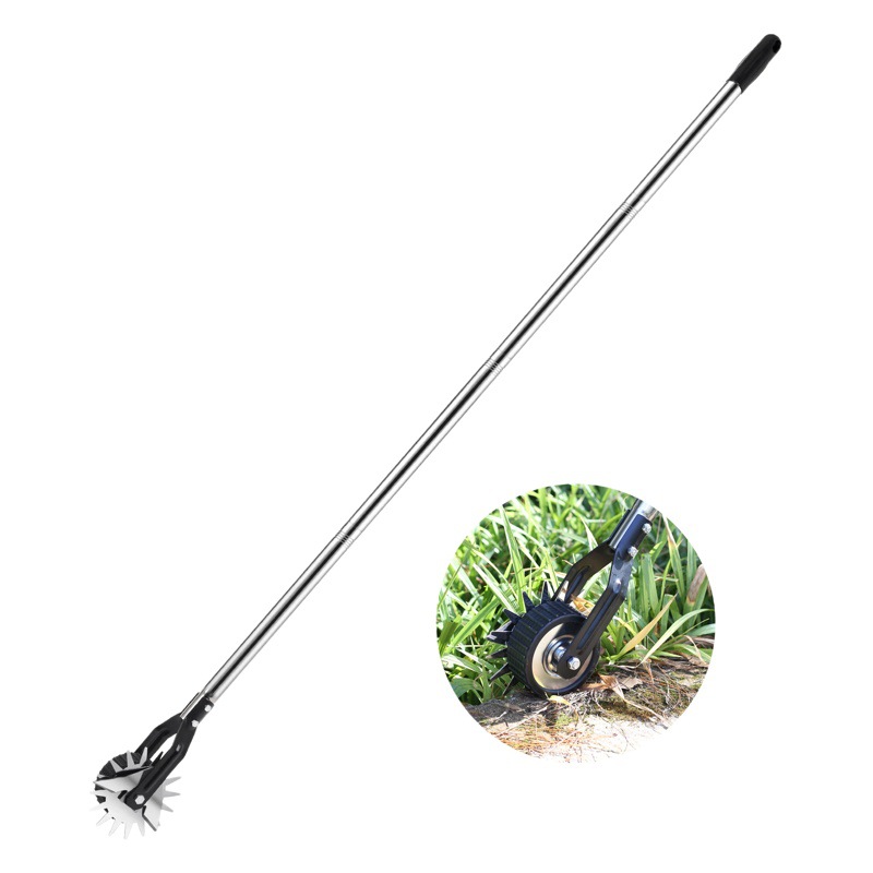 Amazon new wheeled manual lawn edging machine artificial lawn trimmer weed removal garden tools