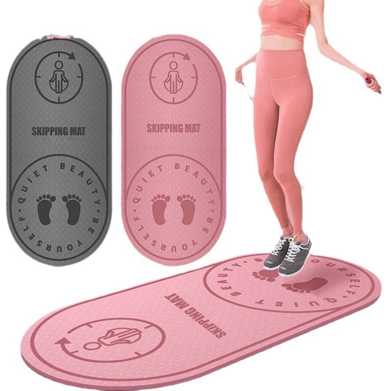 Rope Skipping Sound Insulation Mat Shock Absorption Taste-free High Density Household Indoor Fitness Dancing Dancing Running Sports Quiet Yoga Mat
