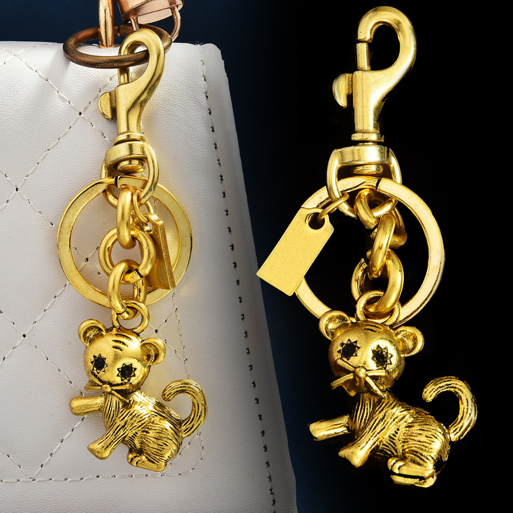 3D Three-dimensional Lucky Cat Metal Keychain Dinosaur Shape Key Ring Brand Promotion Gift Foreign Trade Key Hanging