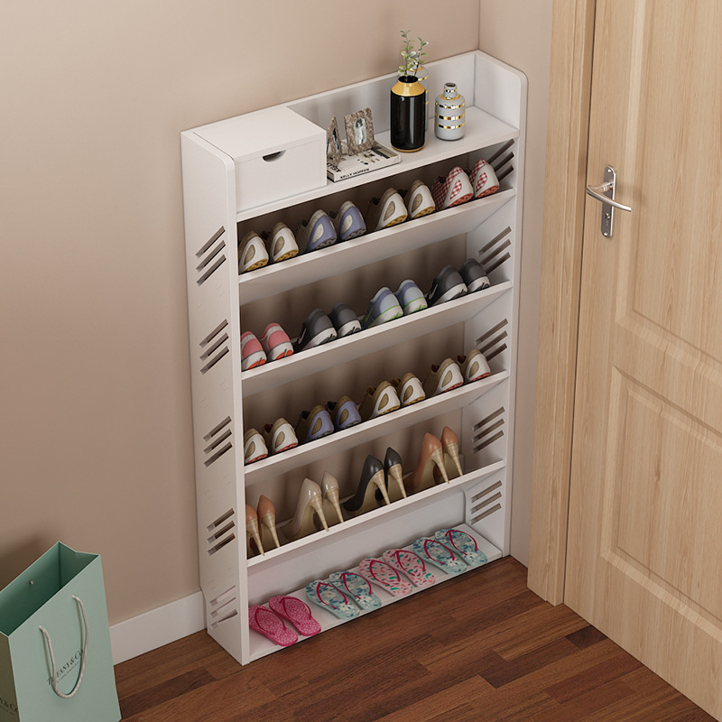 Multi-layer storage rack, small shoe cabinet, deep placement, door dormitory, dustproof shoe rack, diagonal insertion, ultra-narrow, ultra-thin and ultra-narrow
