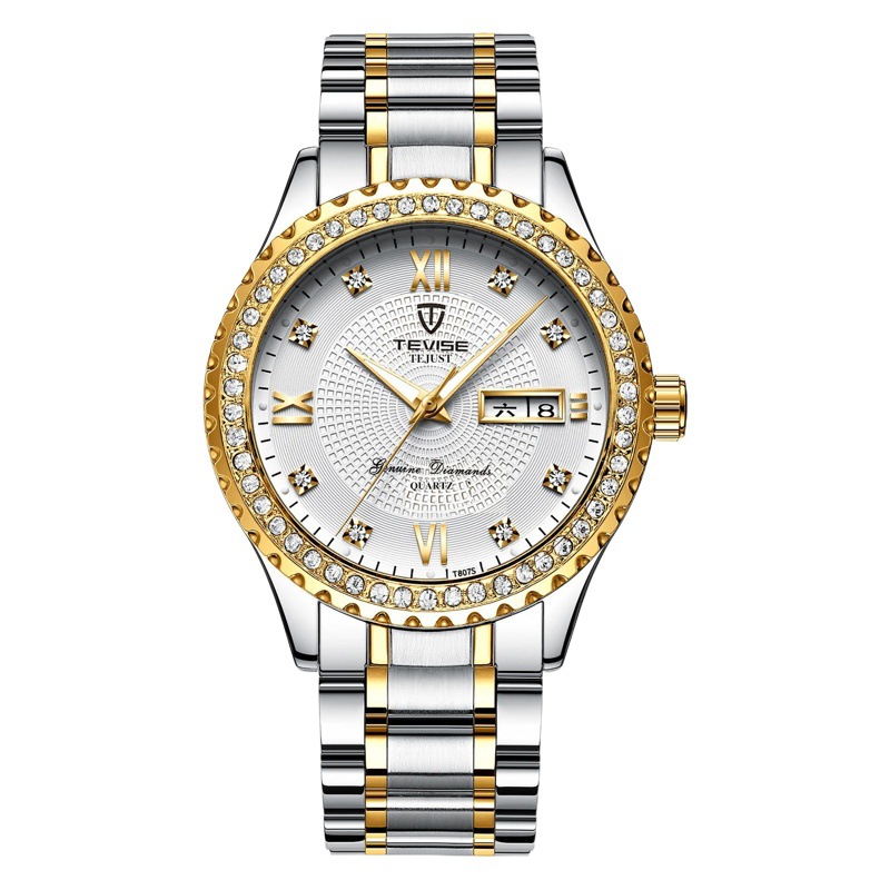 Tewaisi Watch Quartz Watch New Waterproof Fashion Men's Watch Full Business Non-Mechanical Watch g