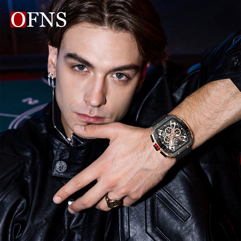 Picture of O'Fani's Foreign Trade Live Selling Business Watch Creative Barrel-shaped Personality Watch Waterproof Men's Quartz Watch