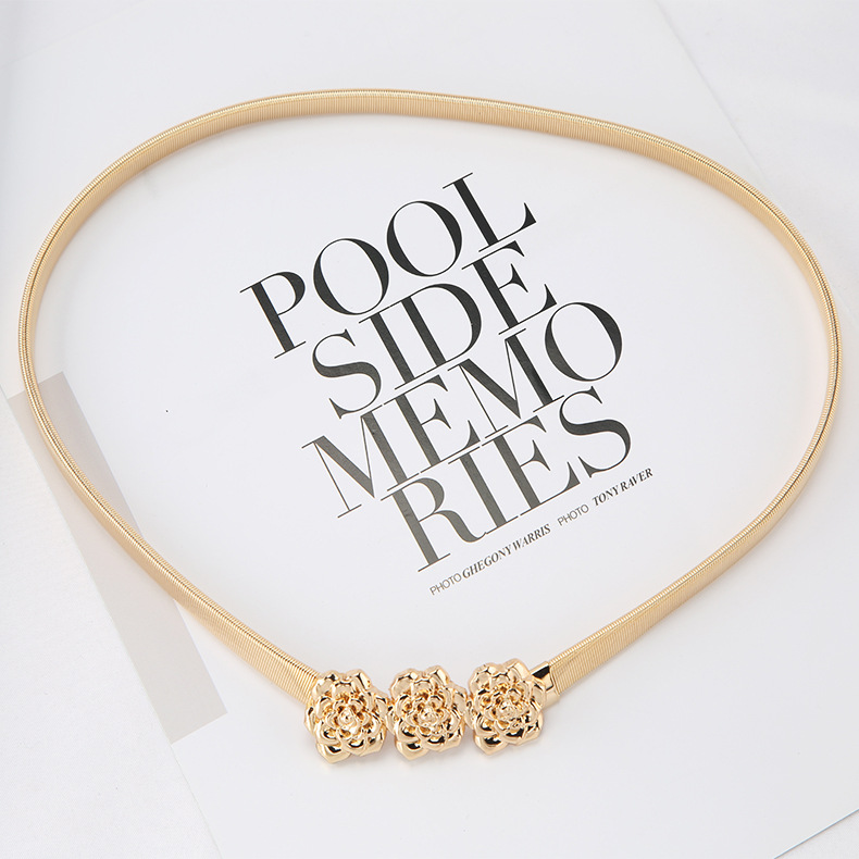 Picture of Metal Spring Belt for Women, Korean Style, Fashionable and Versatile, Dress, Shirt, Sweater, Elastic Waist Chain, Girdle