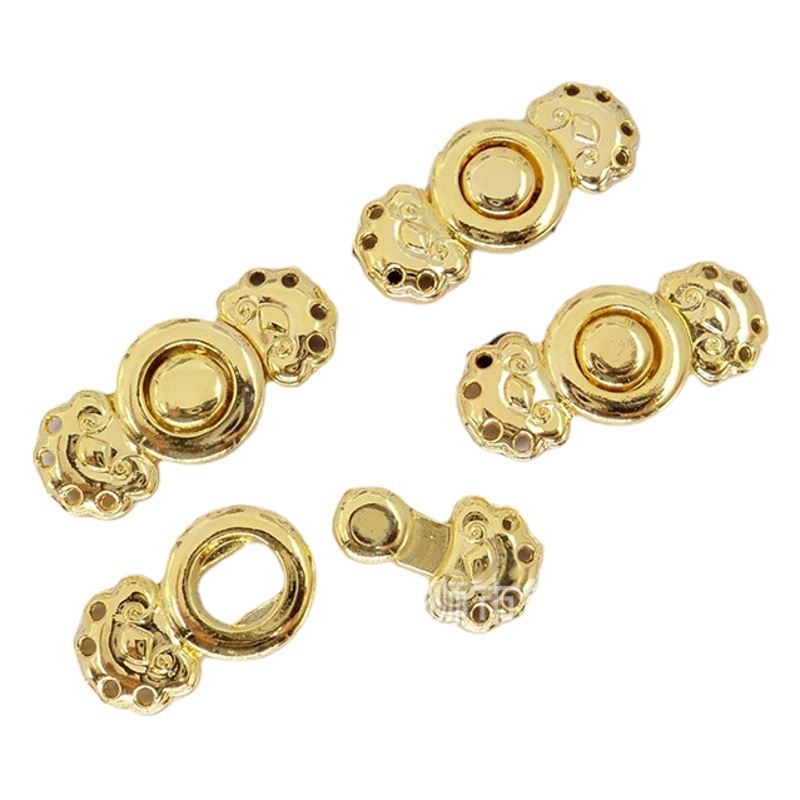 Wholesale small size Ruyi cloud head Han clothing mother buckle ancient collar buckle Chinese style cloud shoulder buckle 27*13MM