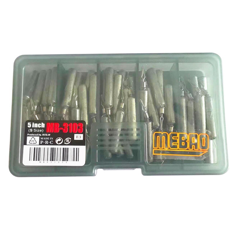 Inverted fishing lead Luya lead pendant lead pendant black pit accessories cylindrical drop perch Mandarin fish fishing group 50 pieces