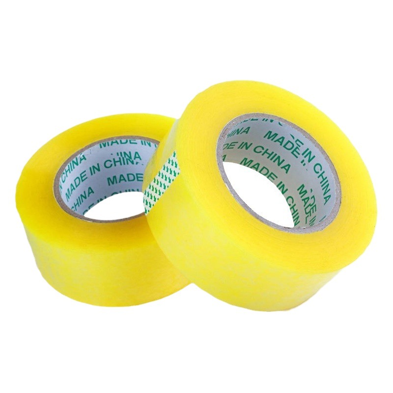 In stock wholesale large roll beige sealing tape bandwidth 4.3 thick 3.2 express packaging transparent tape express packaging