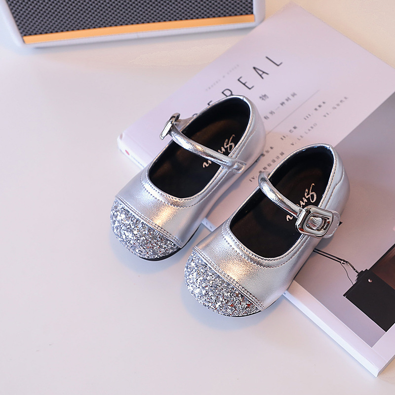 Children's Single Shoes Princess Shoes Girls' Dress Spring and Autumn New Children's Soft-soled Leather Shoes Students School Performance Shoes
