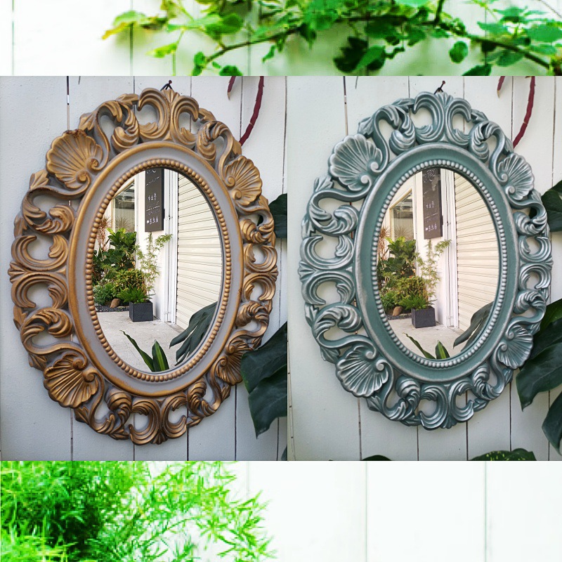 Foreign Trade Amazon Explosions Villa Homestay Classical Carved French European Retro Wall Decorative Mirror Relief Wall Hanging