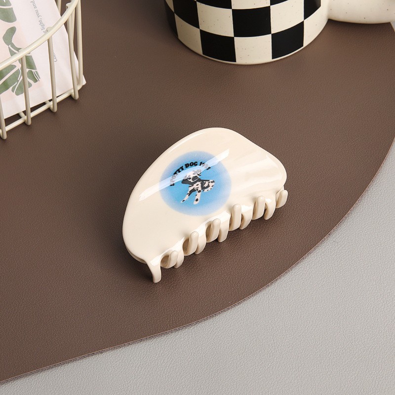 Picture of Tulip Cherry Grab Clip Premium 2024 New Maillard Grab Clip Cute Dalmatian Shark Clip Hair Accessories