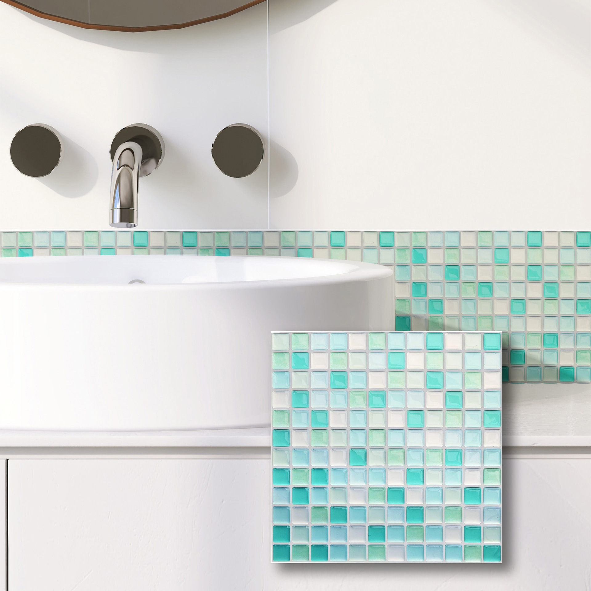 Drop Plastic Mosaic Wall Stickers Self-adhesive Wall Decoration Stickers Foreign Trade Three-dimensional DIY Home Decoration Stickers Factory