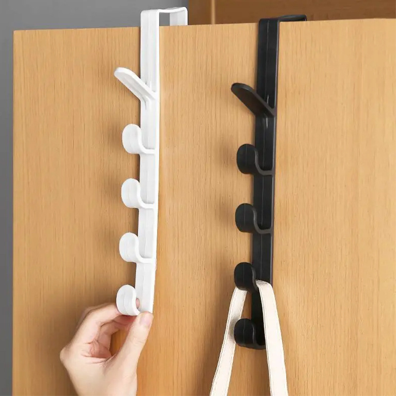 No-Drill Over-The-Door Clothes Hanger Hook Wall-Mounted Bathroom Clothes Rack Traceless Hook