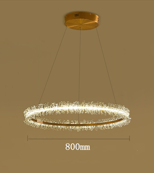 Picture of Crystal Chandelier Living Room Main Light High-End Accessible Luxury Simple Modern Ring Restaurant Lighting Zhongshan Chandelier