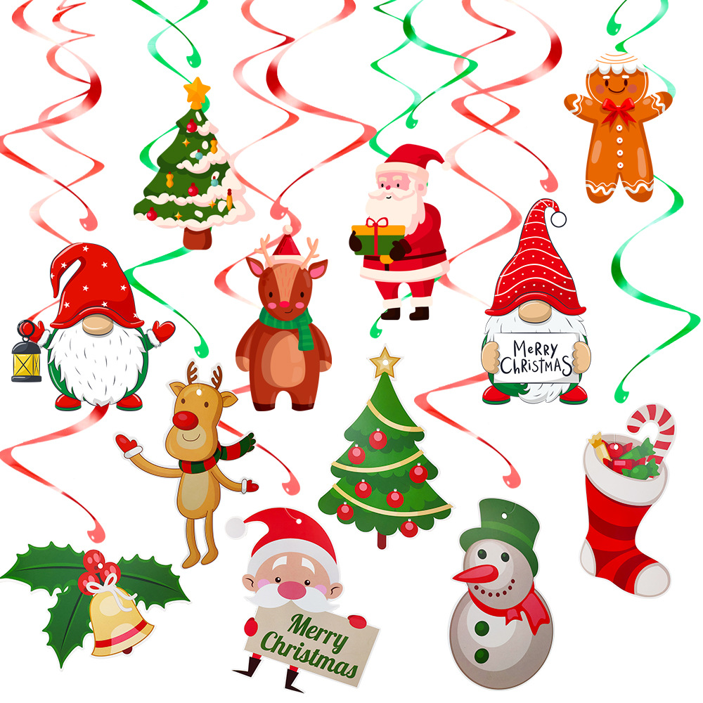 Amazon Explosions Christmas Spiral Hanging Ornaments Hanging Party Christmas Mosquito Incense Decoration Arrangement Supplies