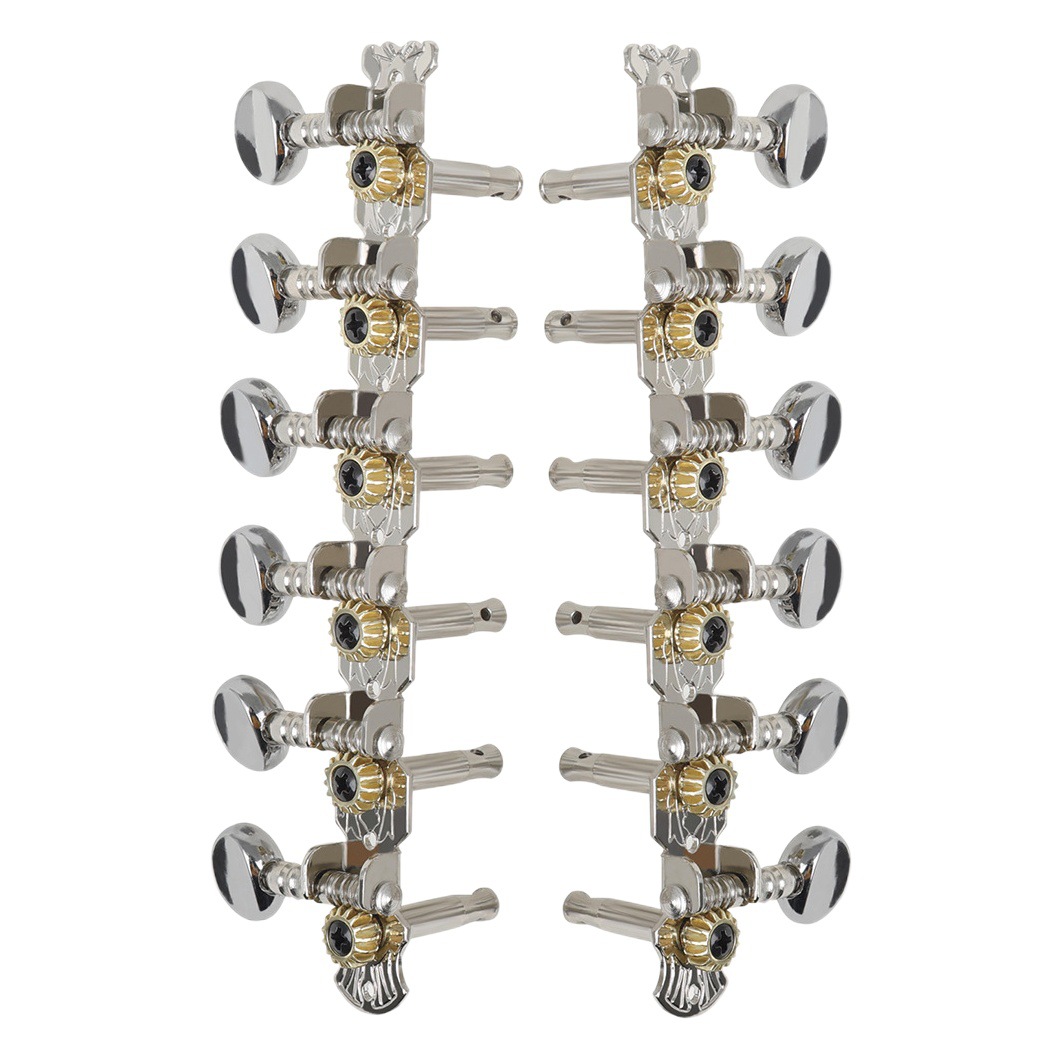 Factory supply 6 12 string acoustic guitar tuning key bolt round head steel column string button guitar accessories wholesale