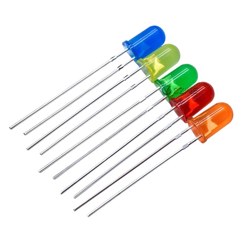Picture of F5 Red Hair Red Light Beads 5mm Red Light Green Blue Hair Blue Light Yellow Orange Yellow Light Plug-In Led Lamp Beads Diode