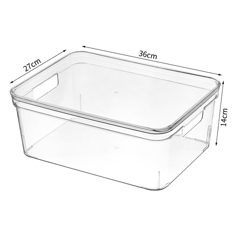 Japanese-style desktop drawer storage box separated kitchen tableware stationery organizing small box transparent plastic compartment artifact
