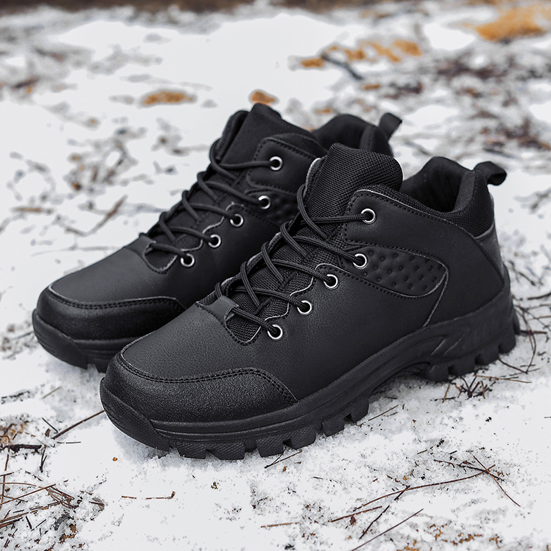 2023 Spring New Cross-Border Large Size Outdoor High-Top Hiking Shoes Soft, Plaid, Concise and Easiest for Match Men's Hiking Shoes