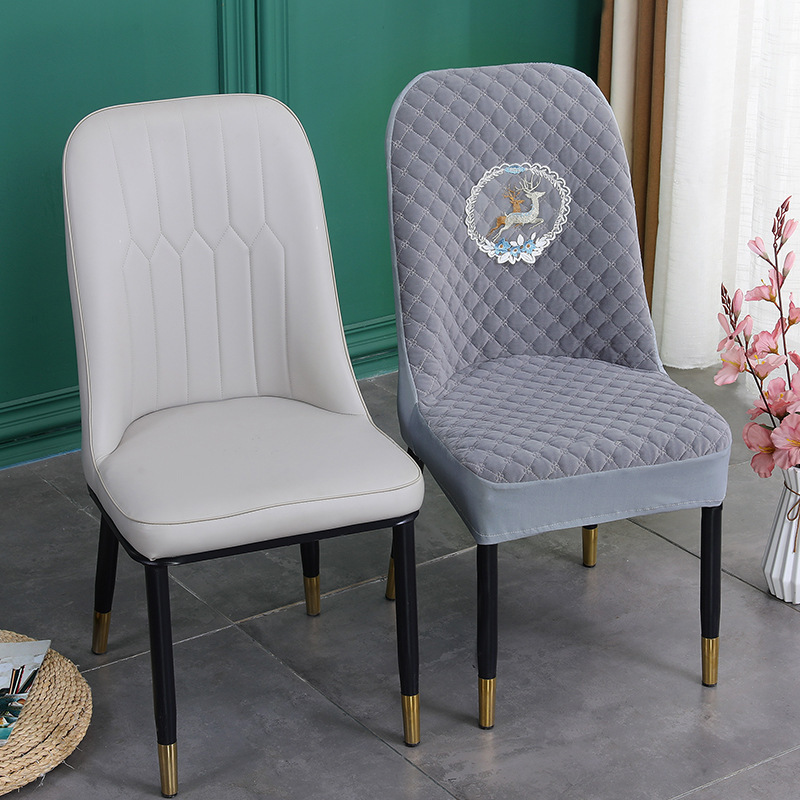 New Chair Cushion Curved Chair Cover Stool Cushion Elastic Chair Cover All-Inclusive Universal Dining Chair Cushion Table Cloth Round Backrest