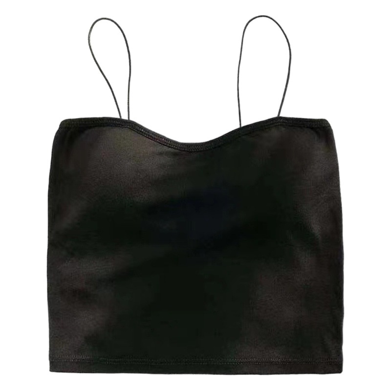Hardcover Summer Thin Oil Painting Girl's Camisole Vest Fashionable Thin Belt Short Beautiful Strap Chest Pad Women's Underwear