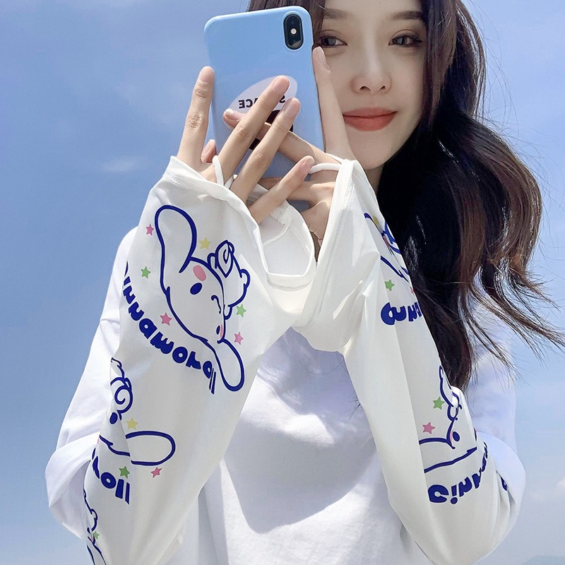 Summer Simple Sunscreen Sleeves Fashion High-end All-match Anti-ultraviolet Women's Ice Silk Gloves Thin Summer Anti-sunscreen
