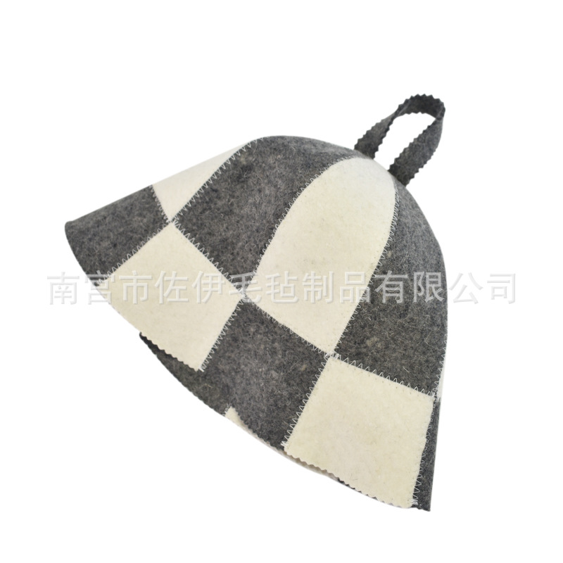 Picture of High-end cross-border felt sauna cap hot spring bath felt sauna cap integrated pressure European wool sauna cap