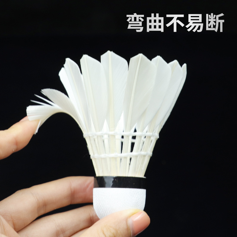 Picture of Boka Genuine Badminton 3/6/12 Pack Indoor and Outdoor Competition Training Professional Durable Unlabeled White Goose Feather Ball