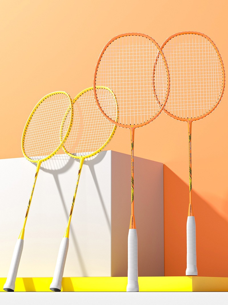 Picture of Hengbo Duck Badminton Racket Ultra Light Alloy Adult Offensive Professional Durable Double Racket Children's suit