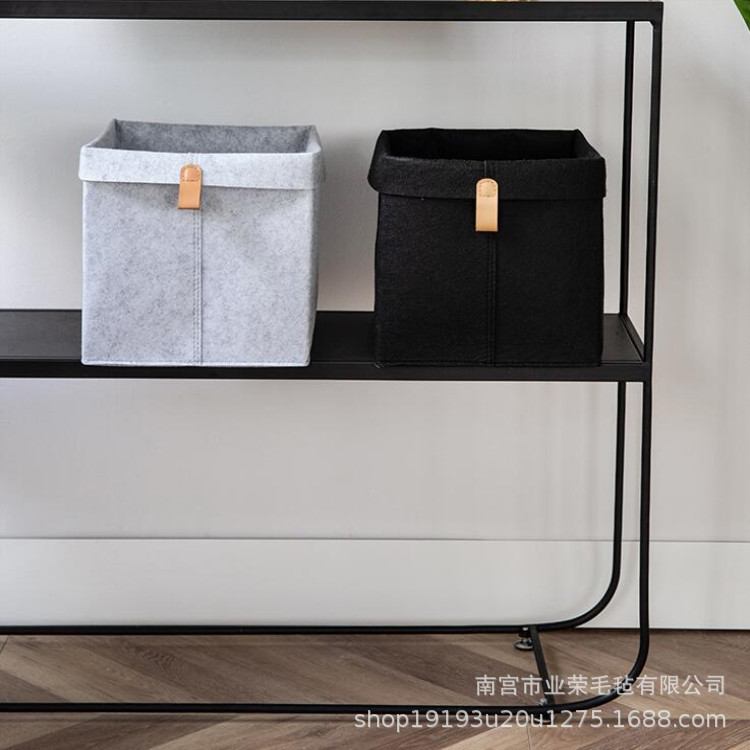 Manufacturers supply all kinds of felt clothes storage basket bathroom laundry bucket office sundries box toy storage basket