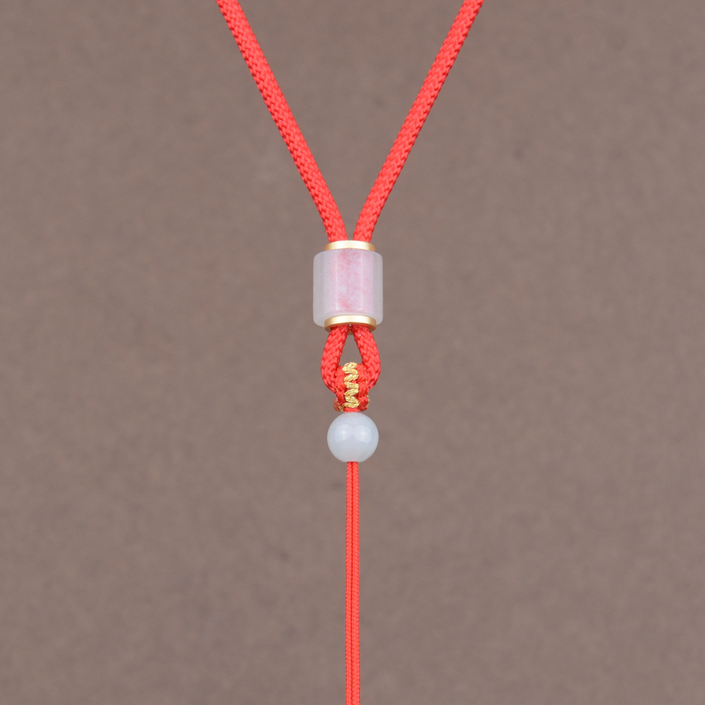 Picture of Jadeite Pendant Lanyard Adjustable Pendant Necklace Matching Rope Bashan Jade Hand-woven Neck Pendant Rope for Men and Women