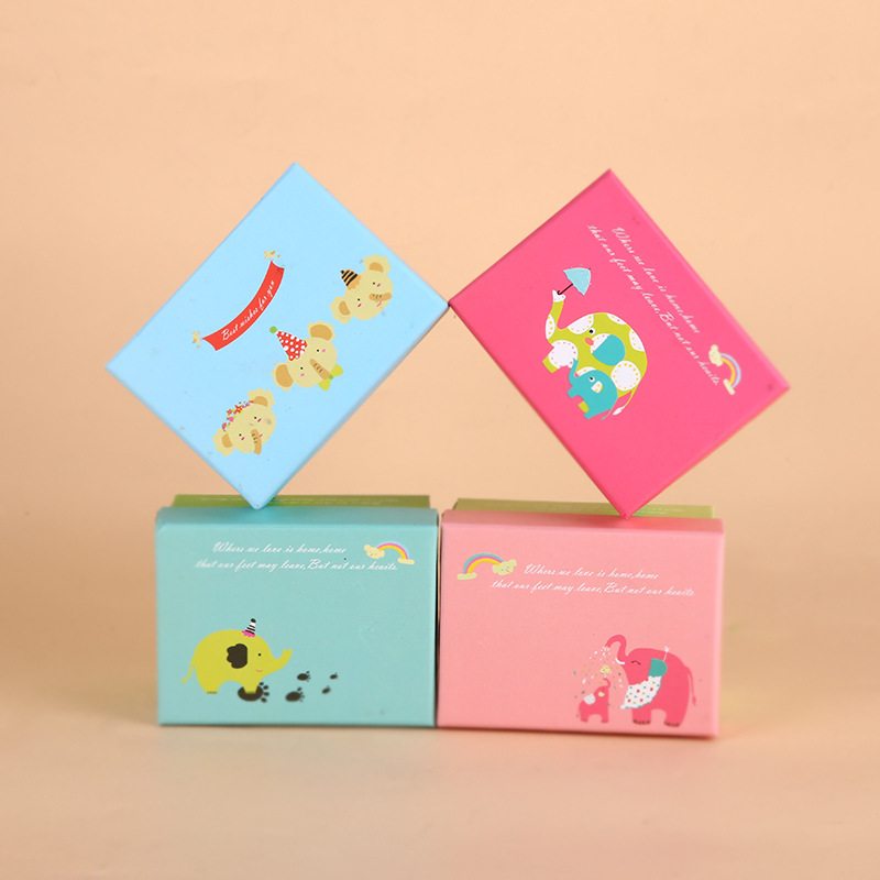 Picture of Cute Cartoon Children's Holiday Gift Box Square Gift Box Gift Packaging Box Gift Empty Box Wholesale Customization