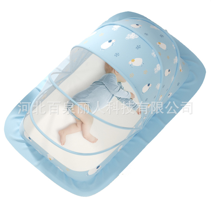 Picture of Baby Mosquito Net Baby Yurt Anti-mosquito Full Cover Foldable Baby Newborn Children's Bed Bottomless Universal