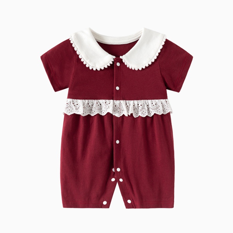 Picture of Internet Red Explosions Baby Cartoon Ha Clothes Summer Short-sleeved Baby Body Clothes Pure Cotton Thin Children's Wear Cross-border Special for Cute
